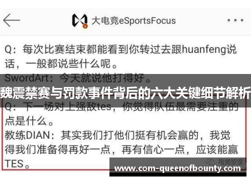 魏震禁赛与罚款事件背后的六大关键细节解析